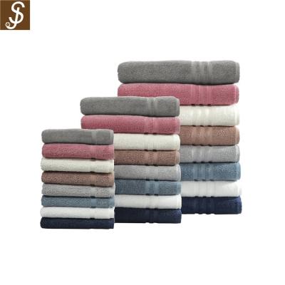 China Wholesale Cheap Wholesale Cheap Luxury Soft Quick Dry Cotton Stock Hotel Bath Towel Set 100% Absorbent Tablet for sale