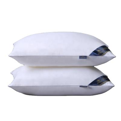 China Hotel Pillow Solid Color Folded Comfortable Neck Protector Sleep Pillows For Home Bedroom for sale