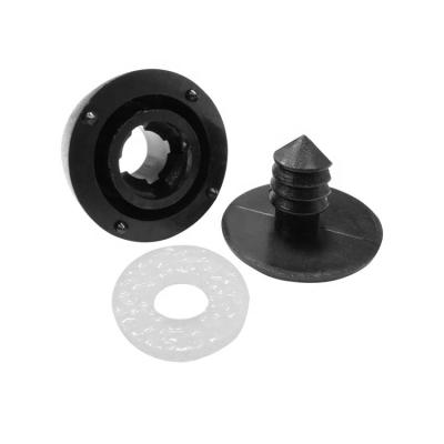 China Bottom Plastic Foot Black Plastic Luggage Stud With Gasket Grommet Bag Accessories for sale