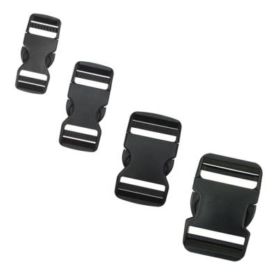 China Replacement 20mm/25mm/38mm/50mm Double Backpack Buckle Replacement Plastic Adjustable Contoured Side Buckle for sale