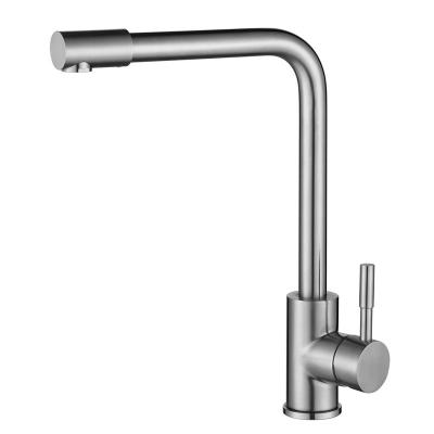 China Sense SUS304 Faucets Brushed Hot And Cold Grifo Kitchen Sink Wash Kitchen Mono Single Lever Mixer Tap for sale