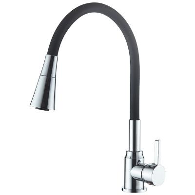 China Sense Faucets 360 Degree Swivel Kitchen Sink Faucet With Black Flexible Tube for sale