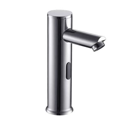 China Sense Faucets Deck Mounted Simple Water Saving Chrome Basin Sensor Water Faucet Hole Touchless Automatic Faucet Used in Hospitals for sale