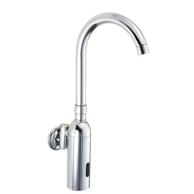 China Metered Faucets Brass Electroplate Medical Smart Wall Mounted Infrared Touchless Sensors DC Faucet Automatic Faucets for sale