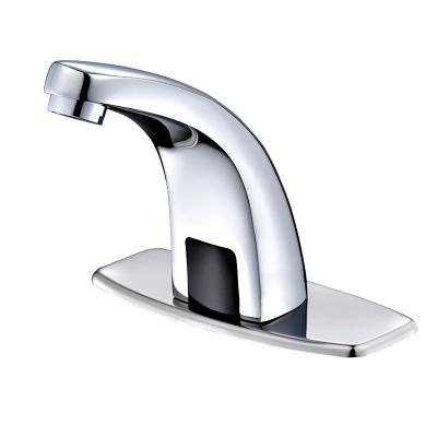 China Faucets Sensor Touchless Auto Infrared Metered Faucet Hands Free Bathroom Sink Water Faucet Mixer Faucet Maker for sale