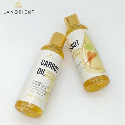 China LANORIENT Skin Revitalizer Natural Organic Private Label Vitamin A, Vitamin E Whitening Glow Carrot Seed Anti Aging Body Oil for sale