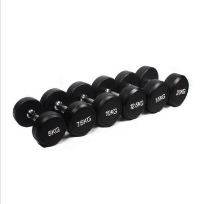 China Custom Logo Wholesale Universal Durable Steel 5lb To 60lb Dumbbell For Gym Home Use for sale