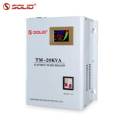 China SVC 20000 Watt 30KVA Automatic Voltage Regulator Voltage Regulator Single Phase 220V Wall Mounted 230VAC 20KVA for sale