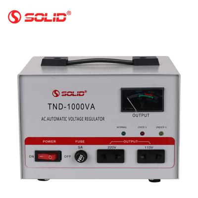 China SOLID Type Voltage Stabilizer 230V 1000VA 1KW Single Phase AC Servo Motor Control SVC 1KVA Automatic Stabilizer for sale