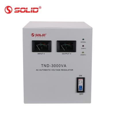 China SVC Servo Type 3000VA 3KVA 3000 Watt Single Phase 220 Volt AC Voltage Regulator Automatic Stabilizer for Home Use for sale