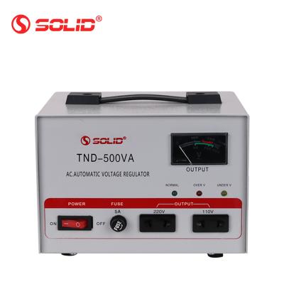 China SVC Single Phase Servo Type Static Voltage Regulator AC 500VA 500W 1KVA 1.5KVA Automatic Voltage Stabilizer For Home Use for sale