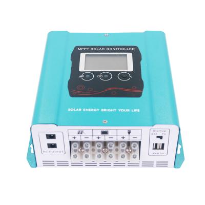 China Auto Solar Controller 50A 60A PV Charging Controller MPPT 12V 24V 48V 50 60 Amp Solar Charger Regulator With USB for sale