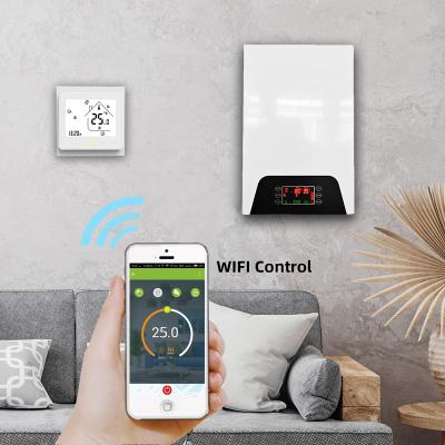 China VERTICAL wall hung WiFi control open electric duct domestic underfloor heating boiler central heating system for home for sale