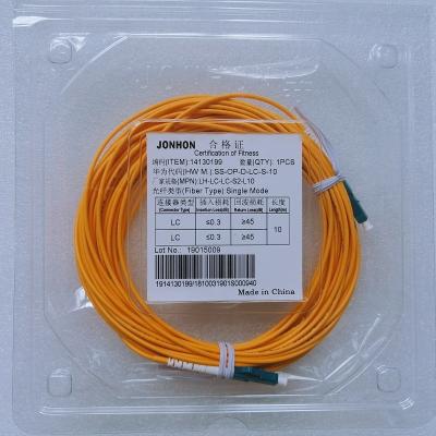 China FTTH Patch Cord 10m LC - LC Connector Single Model Optical Fiber Jumper for sale