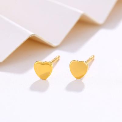 China Water Proof Fashion 925 Silver Butterfly Earrings Heart-Shaped Style Party Engagement Trendy Gift stud Textured Earrings for sale