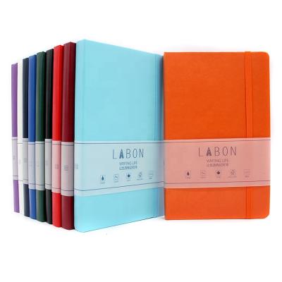 China Free Sample A4 A5 A6 Hardcover Hardcover Notebook Notebook with Grid Printing and Elastic Band for sale