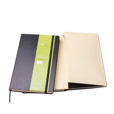 China High End Genuine Leather Hardcover Book Cover Paper Notebook For Office Supplies for sale