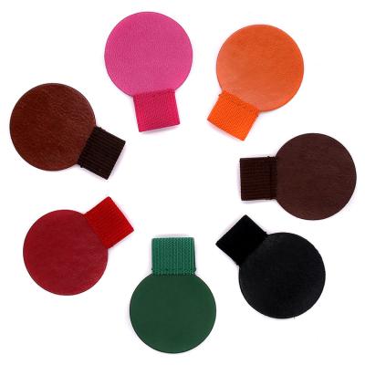 China Circular & Factory Direct Self Adhesive Leather Pencil Pen Holder With Elastic Loop Rectangle Customized Multicolor for sale