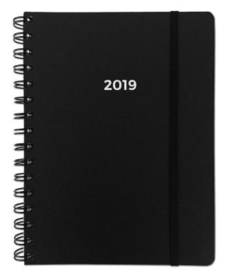 China Custom 2019 Personal Leather Goals Cover Spiral Calendar Notebook Spiral Printing Monthly Planner a5 for sale