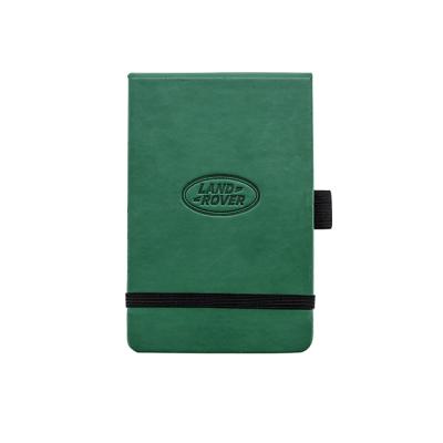 China Hardcover Custom Emboss Logo Notepad A6 Hardcover Notebook With Pen Holder for sale