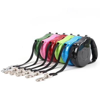 China Walking Dog Factory Direct Selling Pet Tractor Solid Color Automatic Retractable Dog Leash for sale