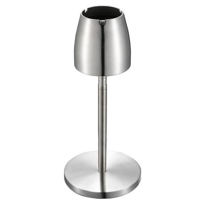 China Morden stainless steel telescopic thickened ashtray for business hotel with smoke column creative large ashtray for sale