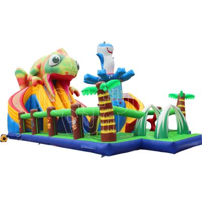 China 3-5 Years Amusement Park Playground Used Large Commercial Inflatable Playground In Playground for sale