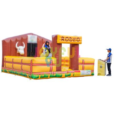 China Dry; Popular Indoor/Outdoor Inflatable Ride Inflatable Crazy Bull Rodeo Game Inflatable Mechanical Bull For Sale for sale