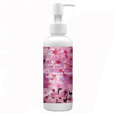 China Lighting OEM / ODM Wholesale Private Label Lotion Body Sakura Whitening And Hydrating Products for sale