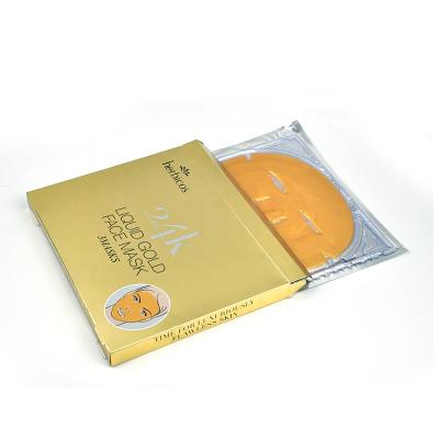 China Hot Sale 24K Beauty Face Masks Crystal Collagen Gold Whitening Moisturizing Facial Masks for sale