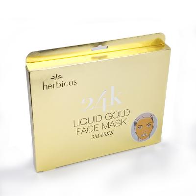 China Private Label Manufacturer Beauty 24k Gold Face Mask Nourishing Anti Aging Whitening Sheet for sale