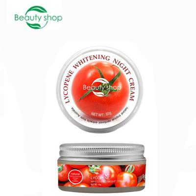 China OEM Best Lycopene Brightening Face Whitening Night Cream Private Label Skin Care for sale