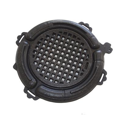 China Easily Cleaned Metal Baking Tray Round Aluminum Alloy Pan Non-Stick BBQ Grill Thickened BBQ Grill Egg Pan for sale