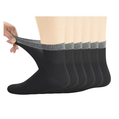 China OEM QUICK DRY Custom Logo Men's Bamboo Diabetic Ankle Socks With Seamless Toe for sale