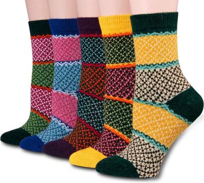 China QUICK DRY Wholesale Custom Design Colorful Women Terry Tube Wool Socks for sale