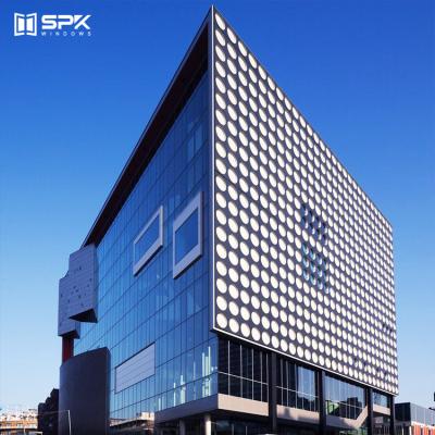 China Modern Frameless Aluminum Glass Curtain Wall System For High Rise Commercial Skyscraper Building Exterior for sale