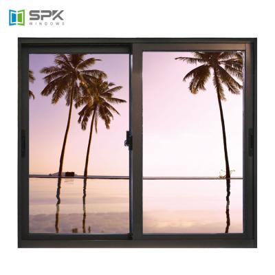 China Magnetic Sliding Screen NZS4211 New Zealand Standard Sliding Window Pane Aluminum Sliding Double Windows for sale