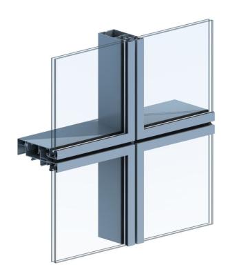 China Modern European Style Thermal Break Up Waterproof Aluminum Curtain Wall Works UK for sale