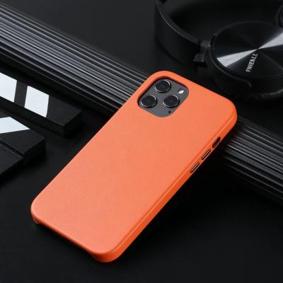 China Customizable LOGO Luxury Shockproof Genuine Leather Anti-drop Cell Phone Back Case For iPhone 13 pro 13 max mini for sale