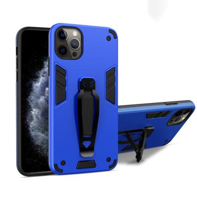 China 2 in 1 Style PC Belt Clip Case For iPhone 12 Pro Max Rugged Hybrid Armor Stand TPU Mobile Phone Cover For iPhone for sale