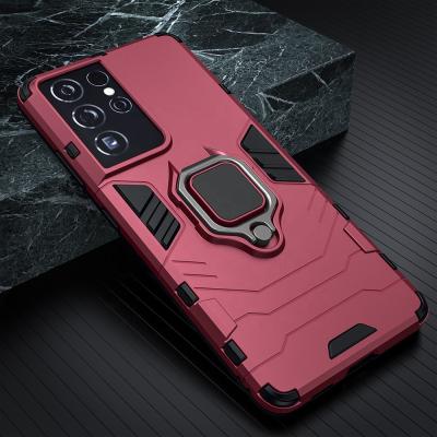 China Anti-drop 2 in 1 Hot Selling Phone Case For Samsung S21 S20 Note 20 Kickstand Phone Case TPU Back and PC for sale