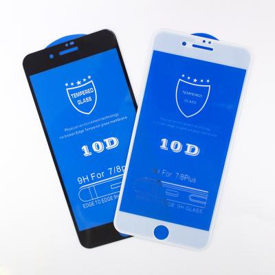 China Mobile Phone 10D Full Cover Glue Edge To Edge Screen Protector Phone Glass For iPhone XS Max for sale