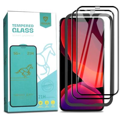 China 5G+ Cell Phone Cases 3D Full Frame Glass Premium Tempered 21H Hardness PET Soft Edge Easy Apply For iphone 12 Pro Max Screen Protector for sale