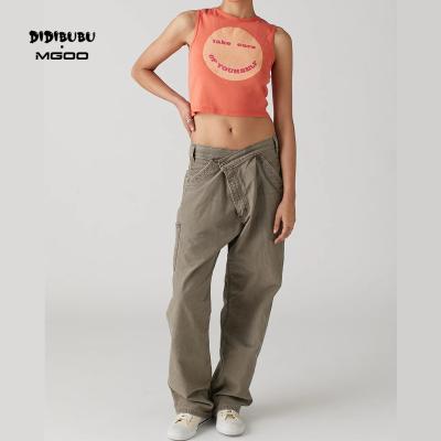 China 100% Small Size Smile Anti-wrinkle DIDIBUBU Logo Women Crop Top High Quality Simple Custom Cotton Different Color for sale