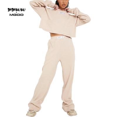 China DIDIBUBU MGOO Anti-Wrinkle Pants Jogger Cotton Jogging Pants Designs Thick Rib Wide Leg Joggers Oversize Jogger Pants for sale