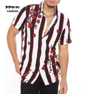 China Anti-pilling DIDIBUBU Casual All Over Print Mens Shirt Letter Butterfly Graphic Worked Shirts Designs Sublimation for sale