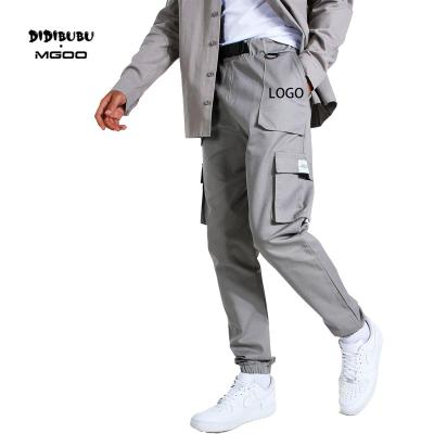 China DIDIBUBU MGOO Anti-Wrinkle Cargo Joggers Mens Cargo Jogger Pants Men Twill Big Belt Front Cargo Jogger With Tab for sale