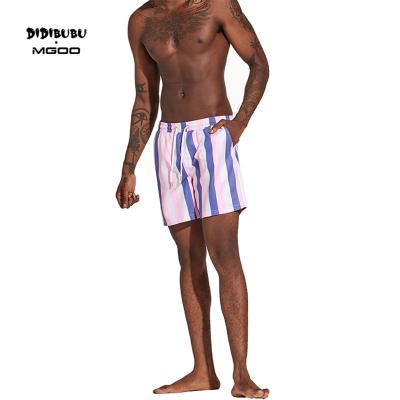 China Breathable Ready Stock Recycle Mens Swimwear Casual Custom Fabric Side Pockets 4 Way Stretch Boardshorts Summer Polyester Shorts for sale