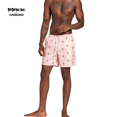 China DIDIBUBU Breathable OEM Logo Ready To Ship Drawstring Custom Classic Stripes Printed Casual Board Polyester Shorts Recycled Men Swim Shorts for sale