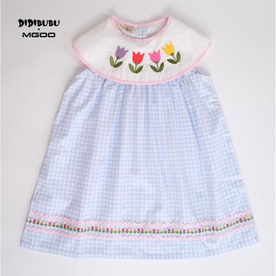 China DIDIBUBU Anti-wrinkle smocked dress for 2-12 baby OEM ODM children girl clothing wholesale embroidery girls dresses for sale